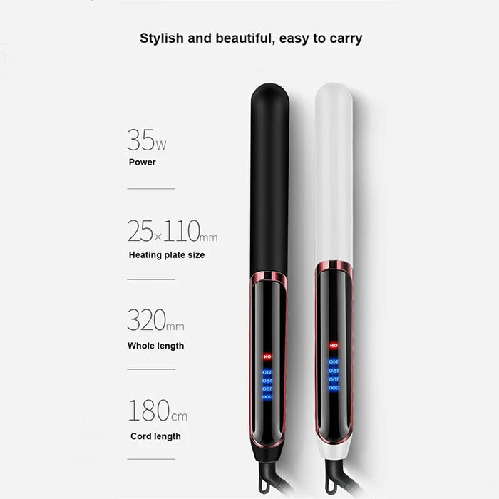 Professional Hair Straightener Ceramic Ionic Fast Heat-Up Hair Flat Iron Negative Ion  Iron Lcd Display Hair Straightener