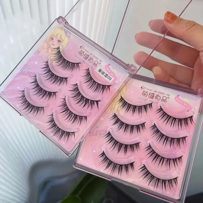 New Manga Lashes Wheat Eyelash Clusters Natural False Eyelashes Thick Fake Eyelashes Eyelashes Extensions Daily Makeup