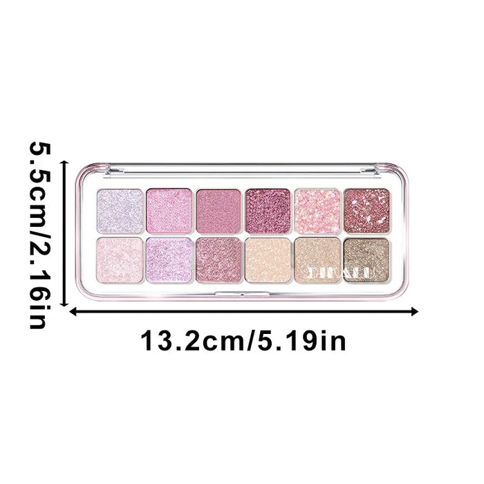 Flash Diamond Peach Kumquat Eyeshadow Palette Nude Pink Purple Eye Pearl Glitter Shadows Korean Charming Contour Eyes Make Up