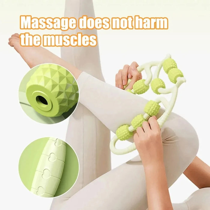 Massage Roller Circular Leg Slimming Muscle Massage Body Stretch Roller U-shaped Pilate Muscle Relaxing Roller Yoga Train Device