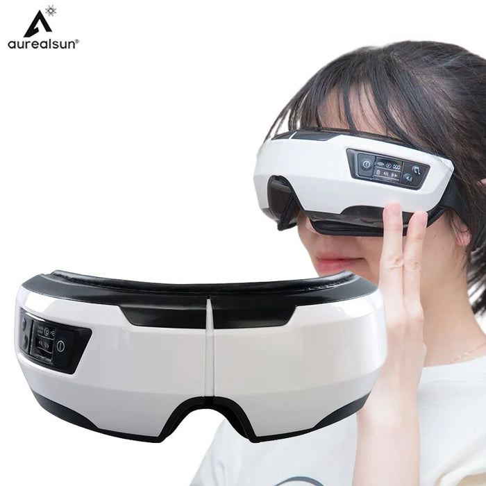 Eye Massager Smart Airbag Vibration Eye Health Care Instrument Hot Compress Bluetooth Massage Glasses Fatigue Pouch & Wrinkle