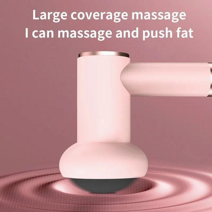 Massage Gun Wireless Charging Fat Pushing Machine Handheld Portable Massage Stick Neck, Waist, Shoulder Kneading Pink White