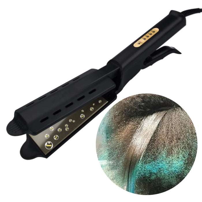 Hair Straightener Four-gear Temperature Adjustment Ceramic Tourmaline Ionic Flat Iron Hair Straightener For Women Widen Panel