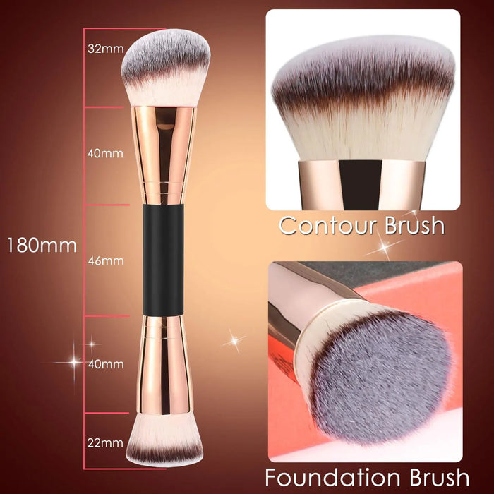 Foundation Makeup Brush, Double Ended Makeup Brushes For Blending Liquid Powder, Concealer Cream Cosmetics, Blush Brush