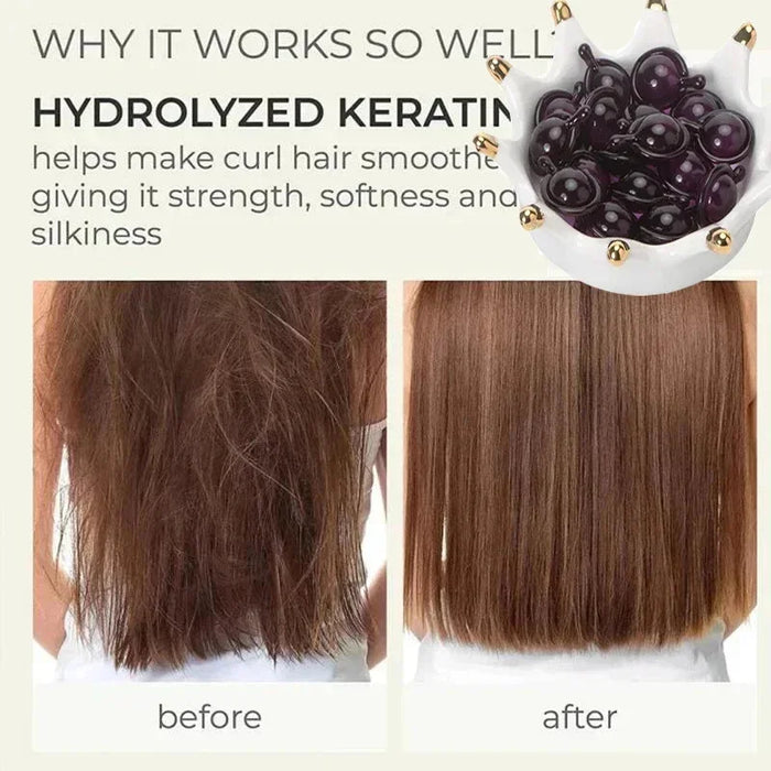 Hair Vitamin Capsule Keratin Oils Repairing Hair Rough Frizz Soft Smooth Relieve Damage Deep Moisturizing Shiny Scalp Care Serum