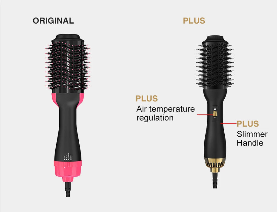 LISAPRO One-Step Hot Air Brush&Volumizer PLUS 2.0 Hair Dryer and Hair Styler New Black Golden Hair Curler Brush