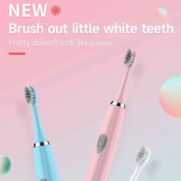 Electric Toothbrush for Adults Teeth Cleaner Soft DuPont Bristle Portable Battery Endurance IPX6 Waterproof Oral Care