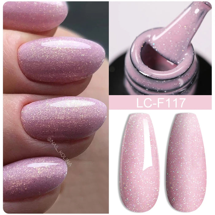 LILYCUTE Thermal Gel Nail Polish Nude Pink Winter Grey Gradient Temperature Color Changing Long Lasting Nail Art Gel Varnish