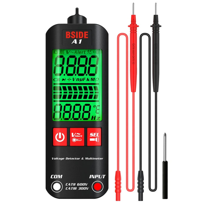 A1 Fully Automatic Anti-Burn Intelligent Digital Multimeter, Auto Senses The Zero and Fire Wires Fast Accurately Measures