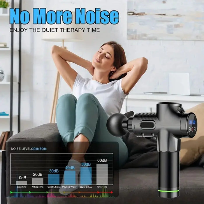 Fascia Gun Carbon Multi Force Adjustment Impact Massage for Deep Muscles USN Charging Convenient and Fast Muscle Relaxation