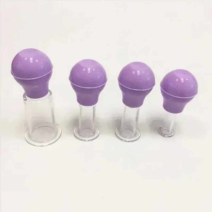 Facial Massage Cups Rubber Vacuum Cupping Skin Lifting Anti Cellulite Massager for Face Pvc Body Cups Skin Scraping Massage Jar