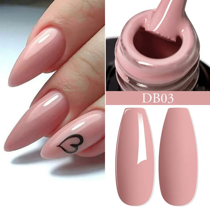 10PCS Nude Gel Nail Polish Set Pink Brown Winter Colors Glitter Semi Permanent All For Manicure Nails Art UV Gel Varnishes Kit