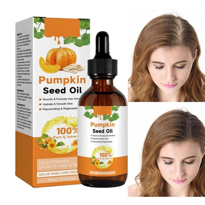 NEW 60ml Hair Growth Pumpkin Seed Oil Body Skin Nourishing Scalp Massage Health Dry Damaged Cracked Repair Nourishing