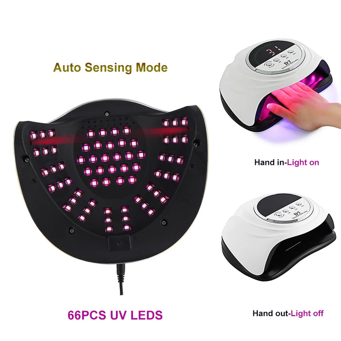 2023 NEW Nail Lamp 208W UV LED Nail Dryer for Curing Gels Polish With Smart Sensor Manicure Nail Art Salon Equipment Brand