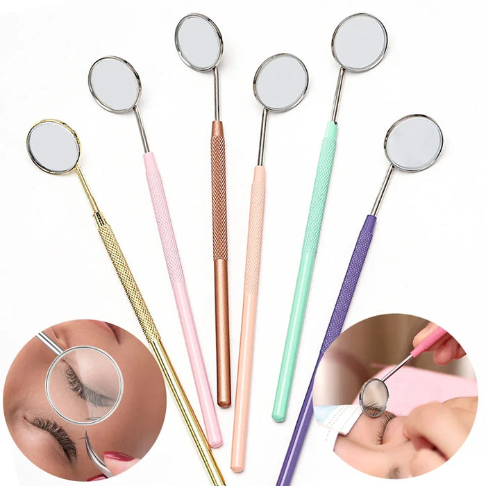 Eyelash Mirror Large Makeup Mirror Magnifying Beauty Long Handle Mirror For Checking False Eyelashes Tools Extension Makeup Tool