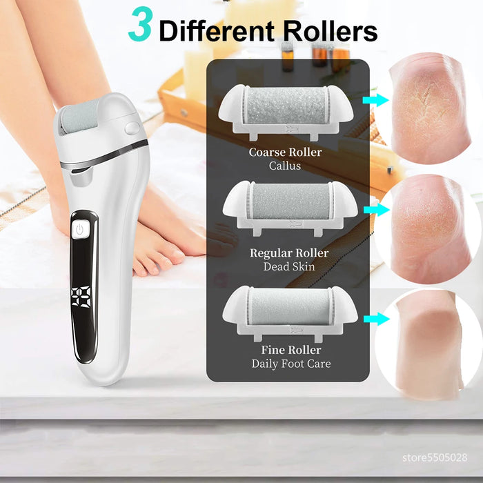 Electric Foot File Grinder Callus Remover Professional Pedicure Machine Tools Rechargeable Waterproof Heel Dead Skin Scrubber