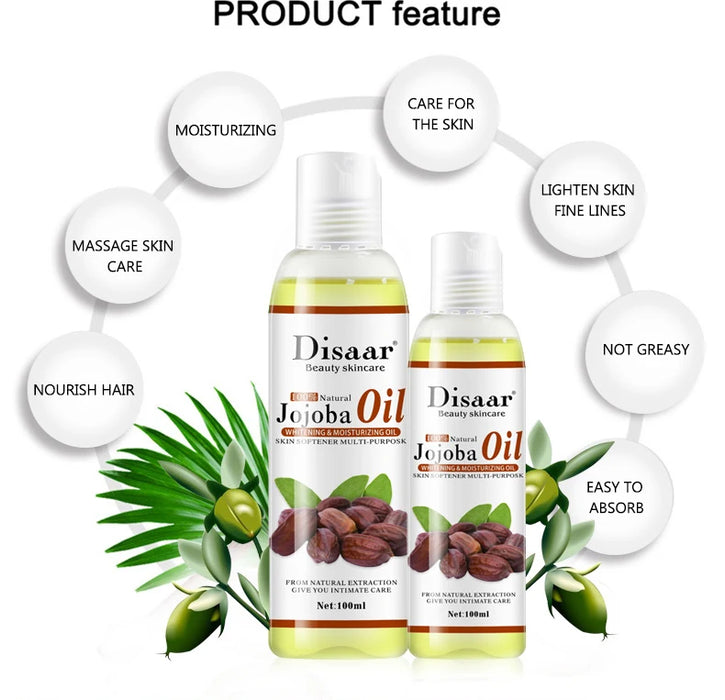 Disaar 100ml Jojoba Oil Body Oil Repair Skin Massage Essential Oil Moisturizing Fine Lines  Spots Skincare