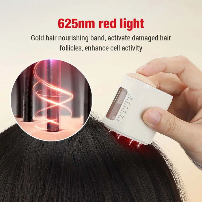 Electric Vibration Massage Comb Scalp Medicine Applicator Essential Oil Liquid Guide Comb Head Massager Brush