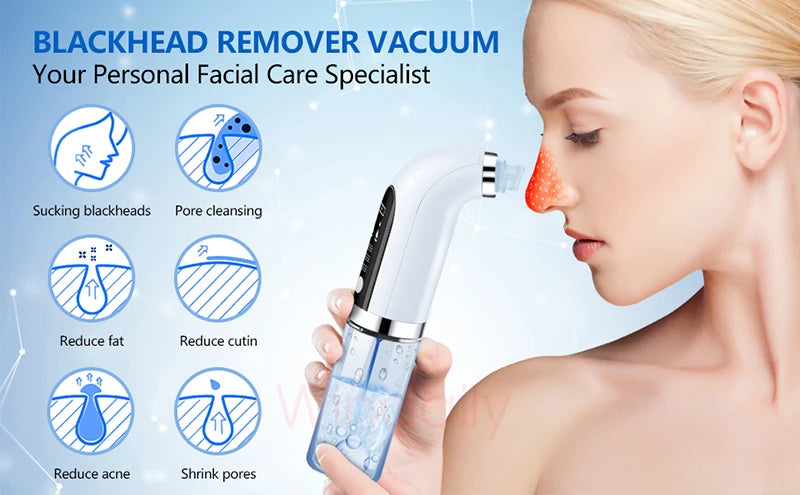 2023 Blackhead Remover Pore Vacuum Cleaner Electric Micro Small Bubble Facial Cleasing Machine USB Rechargeable Beauty Device