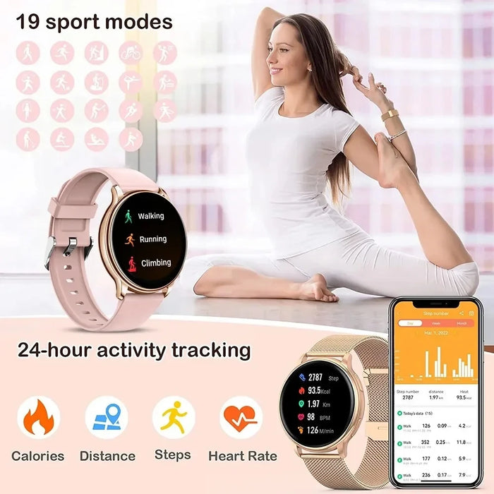 Bluetooth Call Smart Watch Women Custom Dial Steel Watches Men Sports Fitness Tracker Heart Rate Smartwatch For Android IOS Y33