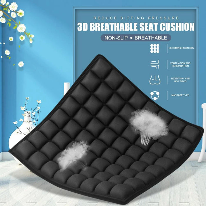 Office Chair Cushion 3D Air Inflatable Orthopedic Seat Cushion Back for Relieving Sciatica Tailbone Pain Pad Car Back Cushion