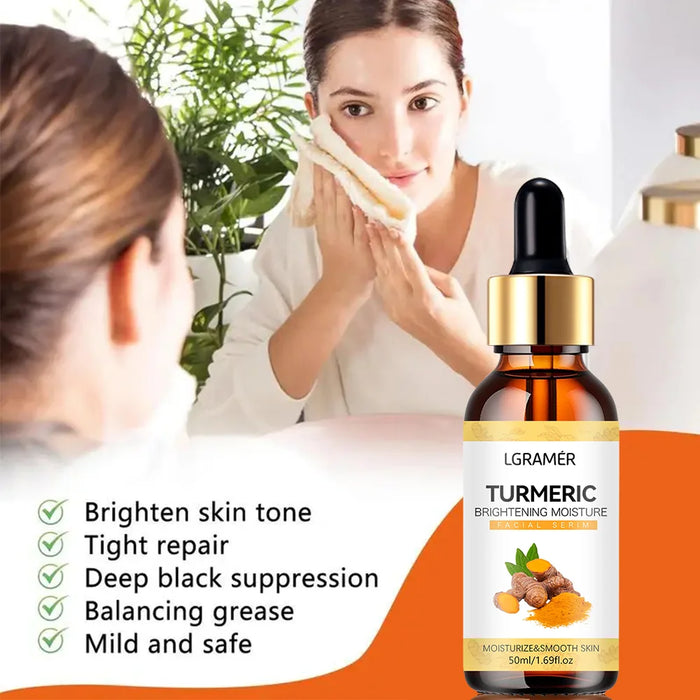 Turmeric Freckle Whitening Serum Anti-oxidant Nourishing Moisturizing Repair Skin Brighten Fade Dark Spot Essence Face Care