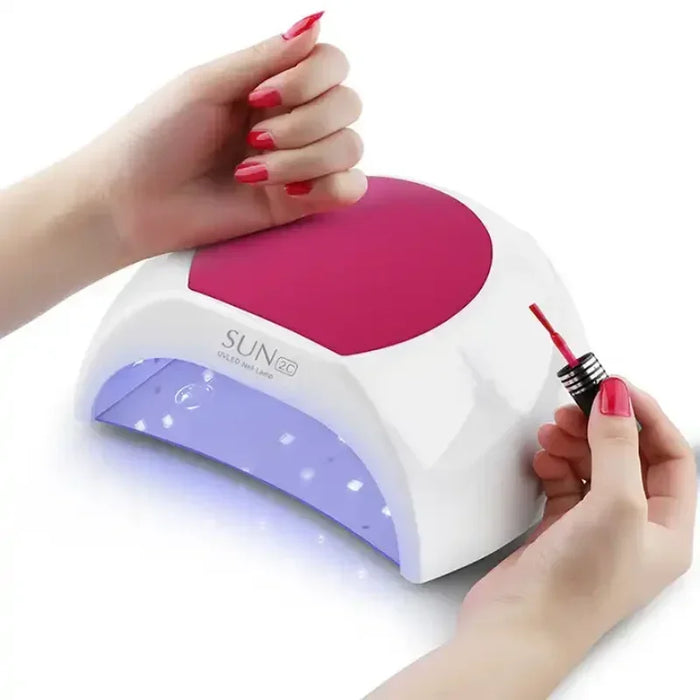 SUNUV SUN2C 48W Nail Lamp UV Lamp SUN2 Nail Dryer for UVLED Gel Nail Dryer Infrared Sensor with Rose Silicone Pad Salon Use