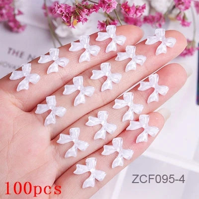 500-600pcs Bow Flower Nail Art Resin Decorations Mix Shapes Nail Charms Press on Manicure Supplies Jewelry Kawaii Accessories *&