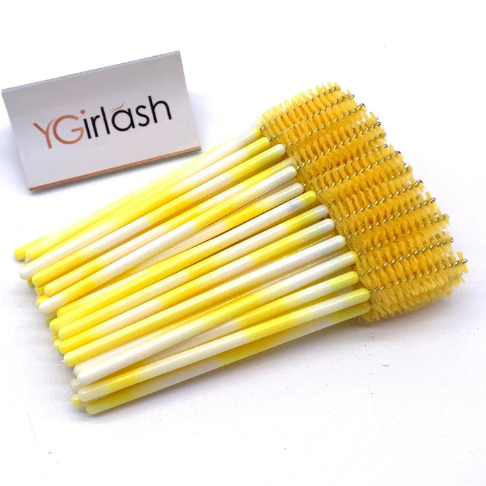 YGirlash Wholesale Good Quality Disposable 50 PCS/Pack Crystal Eyelash Makeup Brush Mascara Wands Lash Extension Tools