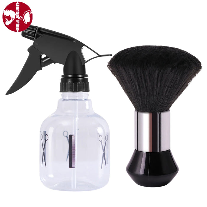 Hair Salon Hairdresser Water Sprayer Set Barbershop Hairdressing Neck Brush Cleaning Duster Professional Barber Styling Tools