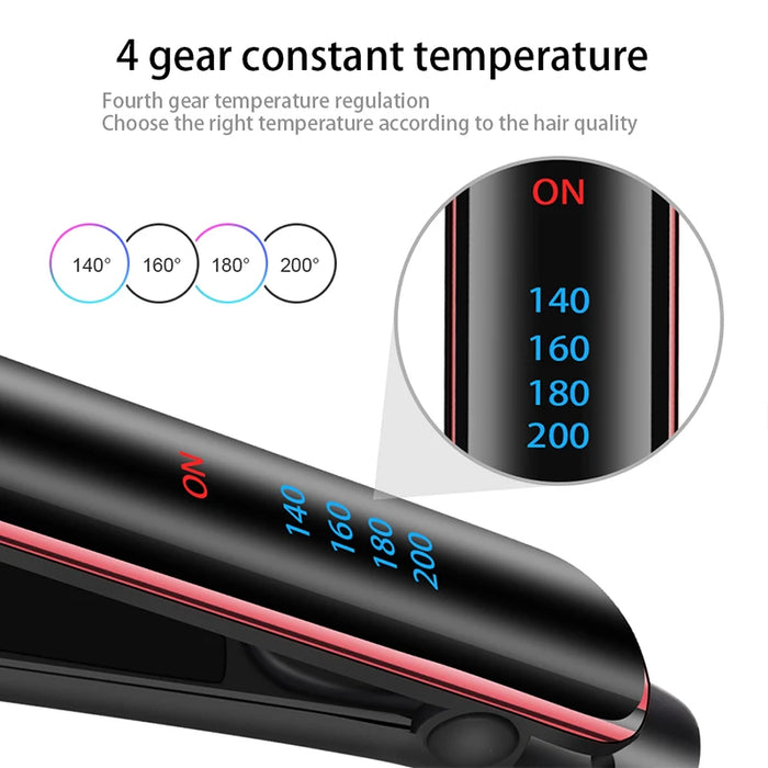 Professional Hair Straightener Ceramic Ionic Fast Heat-Up Hair Flat Iron Negative Ion  Iron Lcd Display Hair Straightener