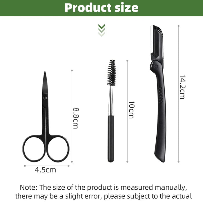 Eyebrow Trimmer Set Trimming Knife Women's Make-up Accessories Professional Trimmer Stainless Steel Blades Scissors Makeup Tool