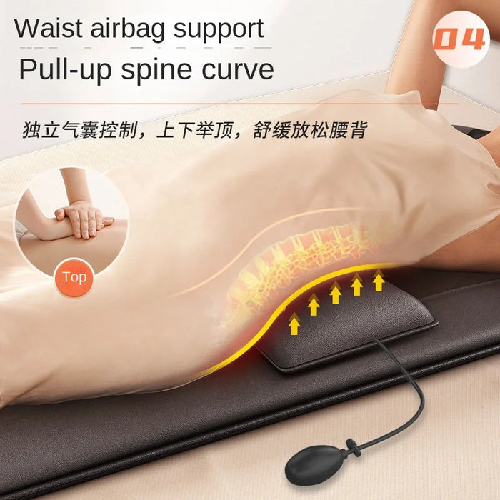 Bluetooth Music Electric Massage Mattress Vibrating Kneading Infrared Heating Cushion For Neck Back Foot Body Relax Pain Relief