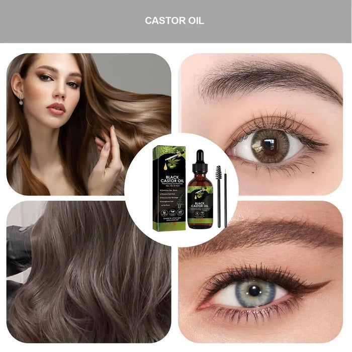 Black Castor Oil for Hair 60ml Moisturizing Hair Oil Care Liquid Jamaican Black Castor Hair Oil Gentle Natural Hair Growth Oil