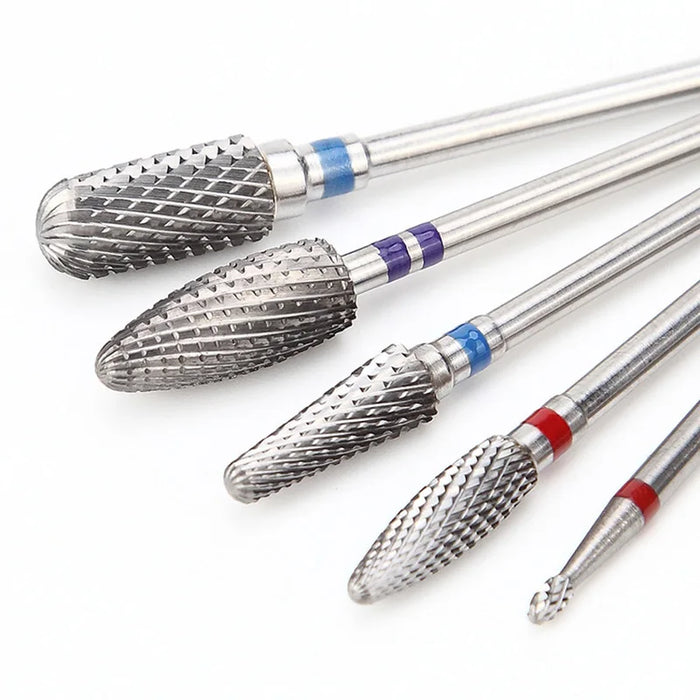 Carbide Tungsten Nail Bits Milling Cutter Burrs Electric Nail Drill Bit Pedicure  Cuticle Clean Tools For Manicure Buffers Drill