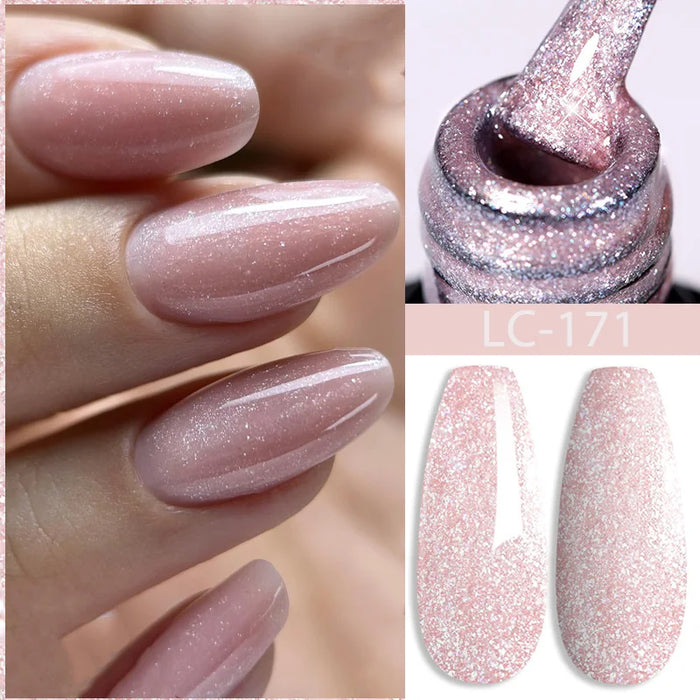 LILYCUTE Thermal Gel Nail Polish Nude Pink Winter Grey Gradient Temperature Color Changing Long Lasting Nail Art Gel Varnish