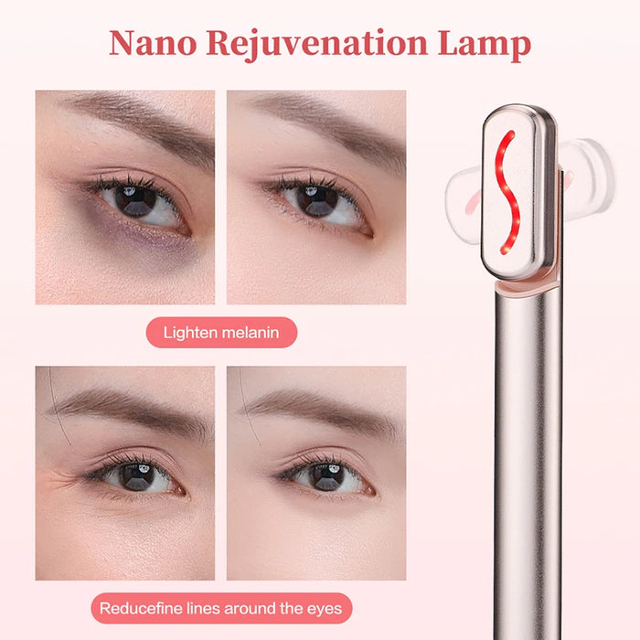 EMS Microcurrent Face Lifting Device Red Light Facial Wand Eye Neck Massager Skin Tightening  Anti Wrinkle Skin Care Beauty Tool