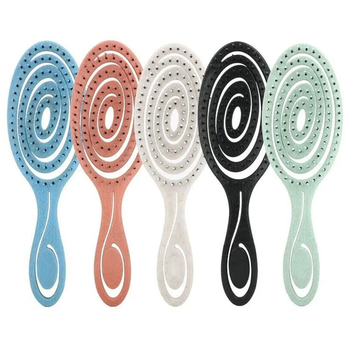 Elastic Massage Comb Tangled Hair Comb Detangling Hair Brush Hollow Out Wet Curly Hair Brushes Barber Comb Salon Styling Tools