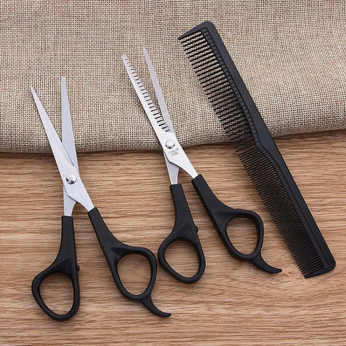 3PCS Hairdressing Scissors 6 Inch Scissors Kit Tool for Cutting Thinning Hair Comb Barber Accessories Salon Hairdressing Shears