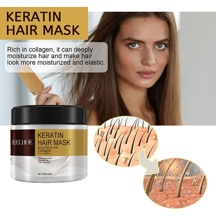 Natural Repair professional Magical Hair Mask Prevent Dryness Split Ends Repair Damage Frizz Tangles 5 Seconds Soft Smooth Care