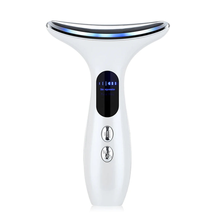 EMS Neck Face Beauty Device LED Photon Therapy Firming Lifting Skin Wrinkle Removal Thin Double Chin Vibration Facial Massager