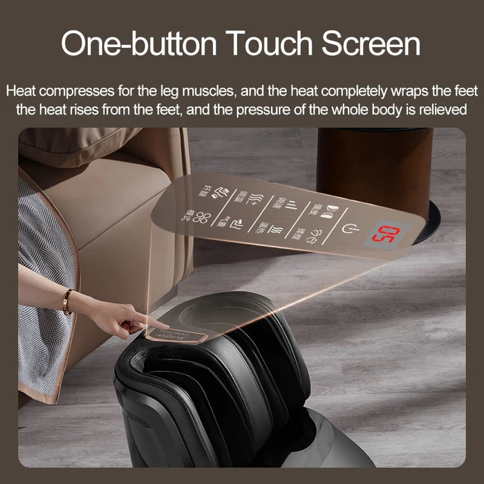 High Quality Air Pressure Electric Hot Heater Foot Massager Machine Vibrate Roller Bath Kneading Leg Foot Full Wrap Massage