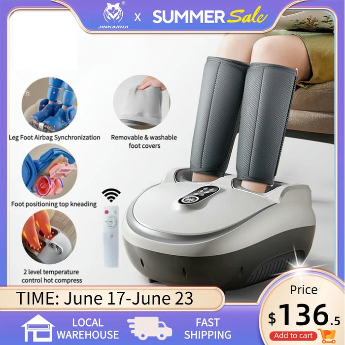 Multifunctional Electric Foot Massage Machine Kneading Heating Roller 8D Airbag Compress Foot Calf Massager For Health Care Gift