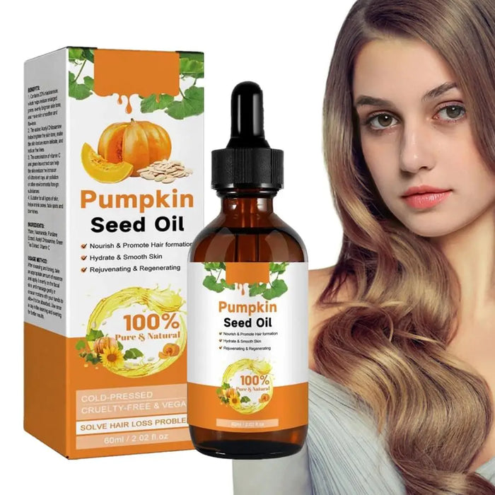 NEW 60ml Hair Growth Pumpkin Seed Oil Body Skin Nourishing Scalp Massage Health Dry Damaged Cracked Repair Nourishing