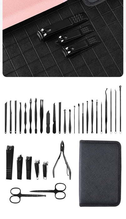 Manicure Set Pedicure Nail Clippers Set 7/32pcs Professional Grooming Tools Including Facial Fingernails and Toenails Nail Care