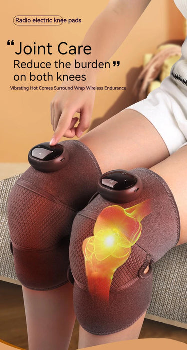 Heated Knee Massager Shoulder Brace Adjustable Vibrations And Heating Modes Heating Pad For Knee Elbow Shoulder Relax Legs