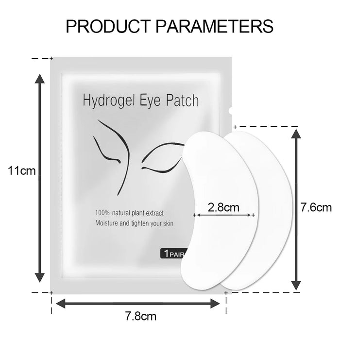 50 Pairs Eyelash Extension Patch Hydrogel Patches Makeup Lash Extension Under Eye Patch Pad Eyelash Gel Lash Pads Patches