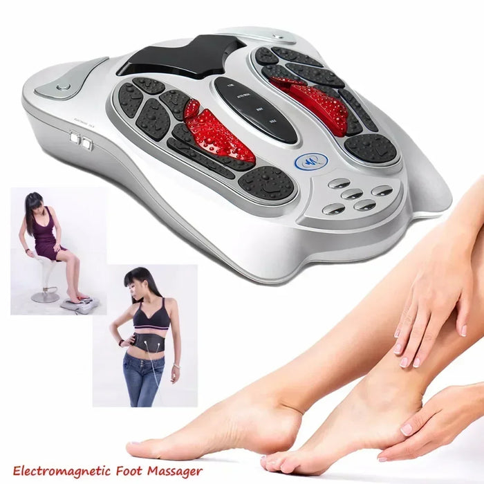 Electric Foot Massager Far Infrared Heating Acupuncture Points Reflexology Feet Massage Machine Slimming Belt Pads for Body Care