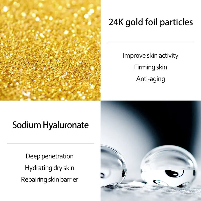 Skin Care Product 24K Gold Nicotinamide Skincare Set Anti Aging Face  Cream Fade Dark Circles Eye Cream Moisturizing Face Masks