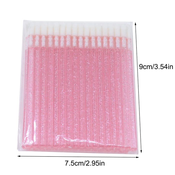 50pcs Disposable Lip Brush Makeup Mascara Wands Solid Stick  Lipgloss Lipstick Brushes Micro Beauty Applicators Wands